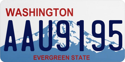 WA license plate AAU9195