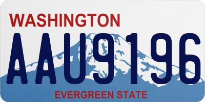 WA license plate AAU9196