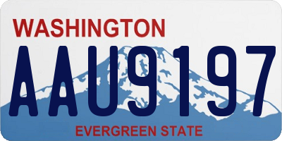 WA license plate AAU9197