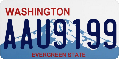 WA license plate AAU9199