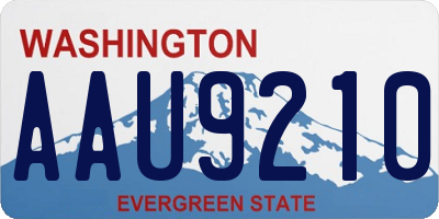 WA license plate AAU9210