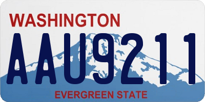 WA license plate AAU9211