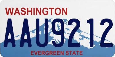 WA license plate AAU9212