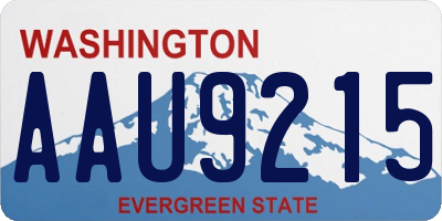 WA license plate AAU9215