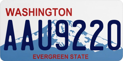 WA license plate AAU9220