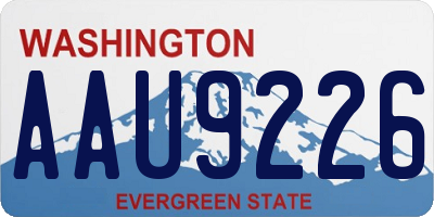 WA license plate AAU9226