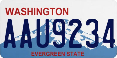 WA license plate AAU9234