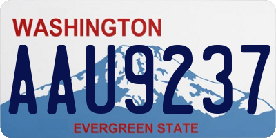 WA license plate AAU9237