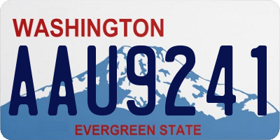 WA license plate AAU9241