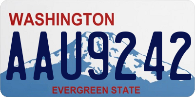 WA license plate AAU9242