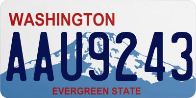 WA license plate AAU9243