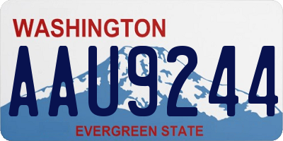 WA license plate AAU9244