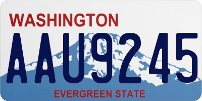 WA license plate AAU9245