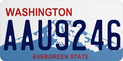 WA license plate AAU9246