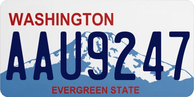 WA license plate AAU9247