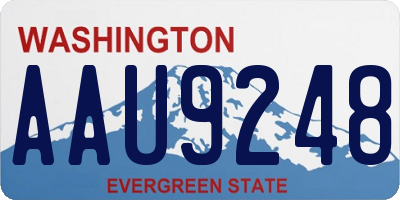 WA license plate AAU9248