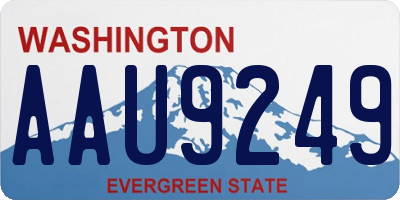 WA license plate AAU9249