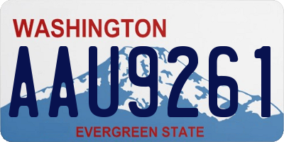 WA license plate AAU9261