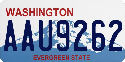 WA license plate AAU9262