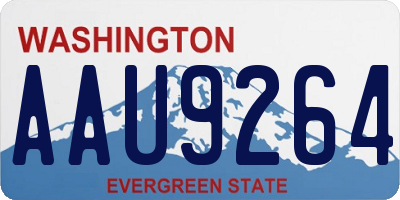 WA license plate AAU9264