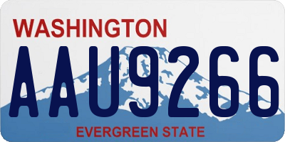 WA license plate AAU9266