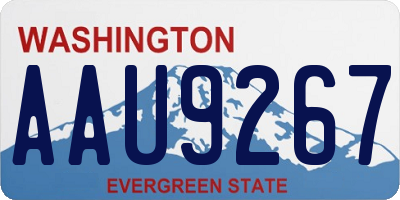 WA license plate AAU9267