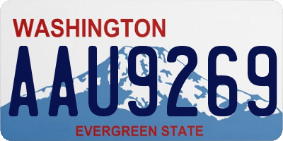 WA license plate AAU9269