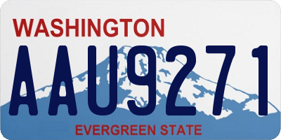 WA license plate AAU9271