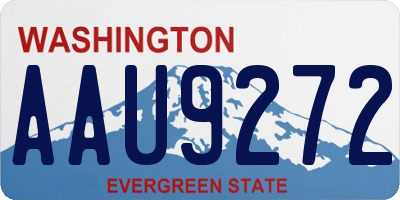 WA license plate AAU9272