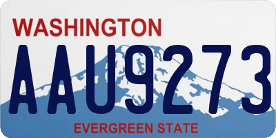 WA license plate AAU9273