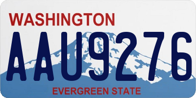 WA license plate AAU9276