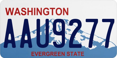 WA license plate AAU9277