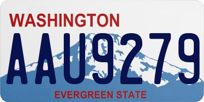 WA license plate AAU9279