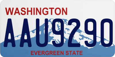 WA license plate AAU9290