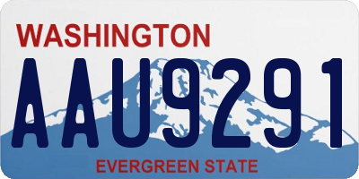 WA license plate AAU9291