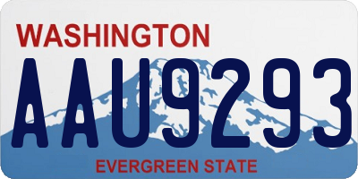 WA license plate AAU9293