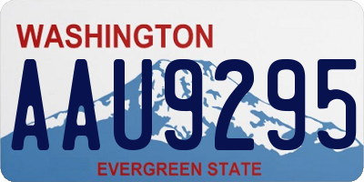 WA license plate AAU9295