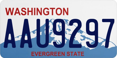 WA license plate AAU9297