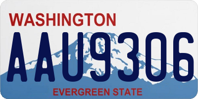 WA license plate AAU9306