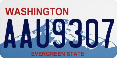 WA license plate AAU9307