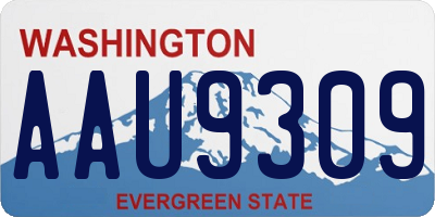 WA license plate AAU9309