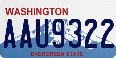 WA license plate AAU9322