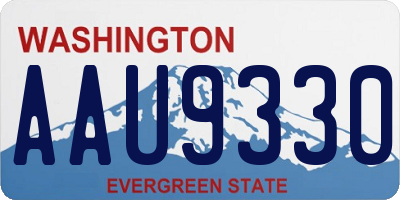 WA license plate AAU9330