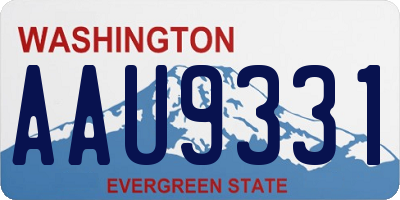 WA license plate AAU9331