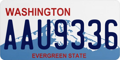 WA license plate AAU9336