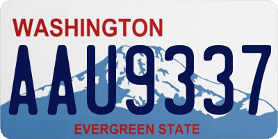 WA license plate AAU9337