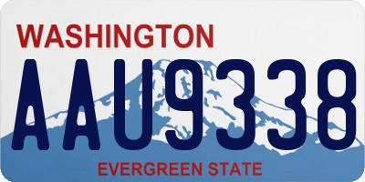 WA license plate AAU9338