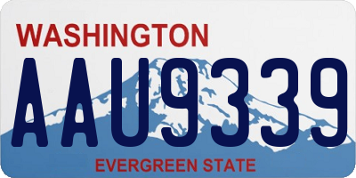 WA license plate AAU9339