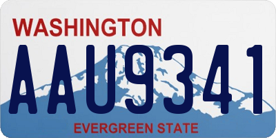 WA license plate AAU9341