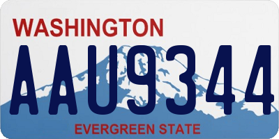 WA license plate AAU9344